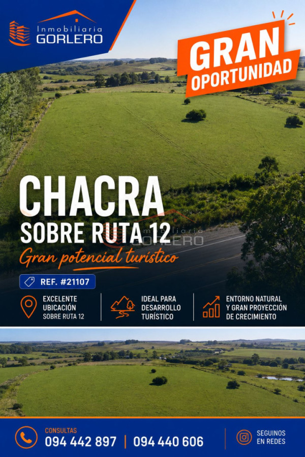 Chacra en venta en  Uruguay, Punta del Este, Ruta 12 - GOR21107H