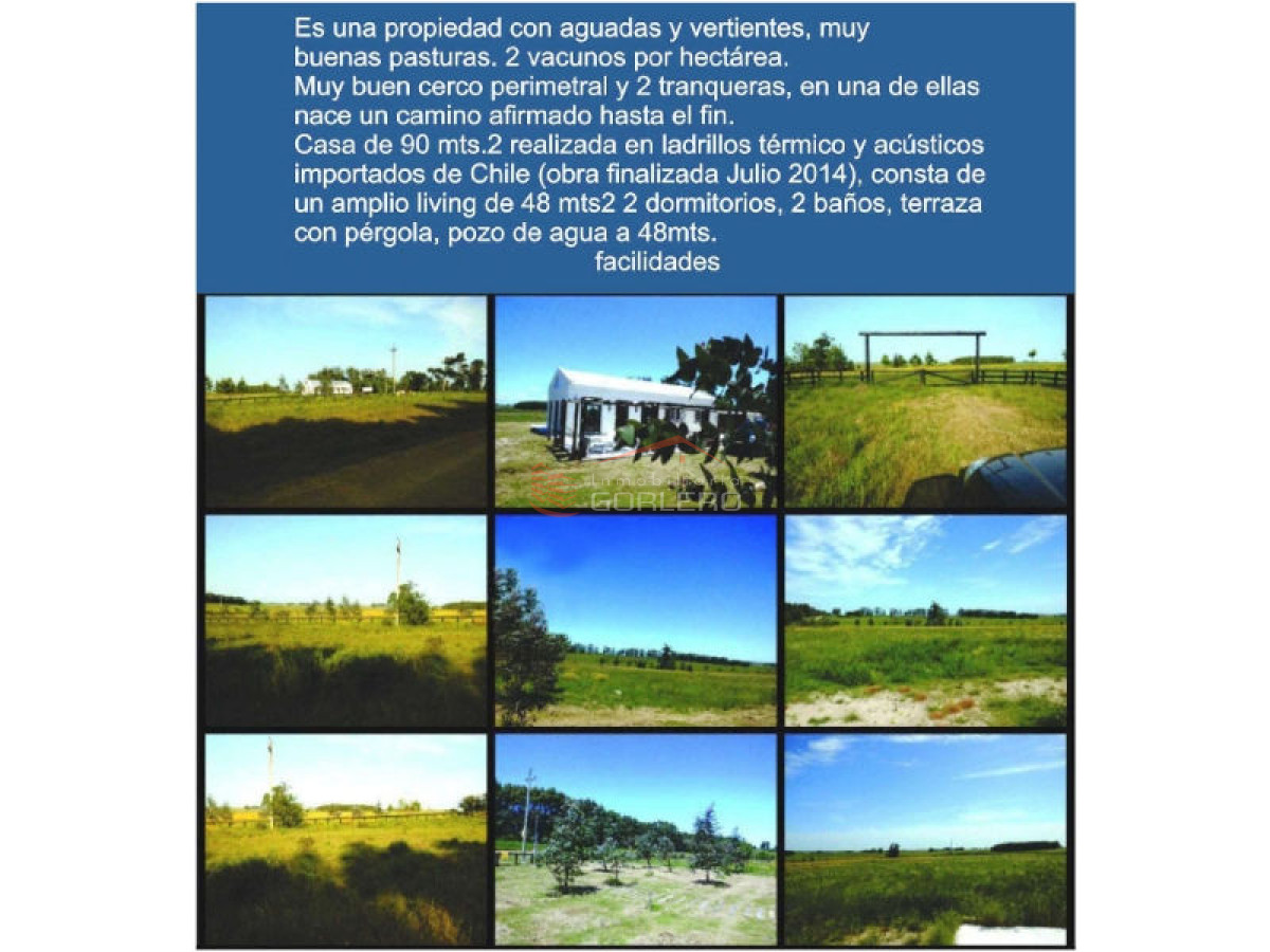 Campo en Uruguay, Chacra Turística, Rocha 