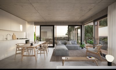 Apartamento en pozo de dos dormitorios en venta en Roosevelt, Punta del Este