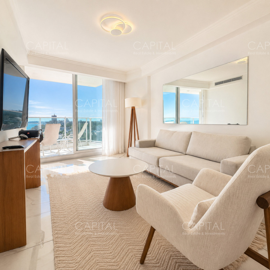 Apartamento ID.37058 - Paramount Tower de dos dormitorios frente al mar en Venta Playa Mansa Punta del este