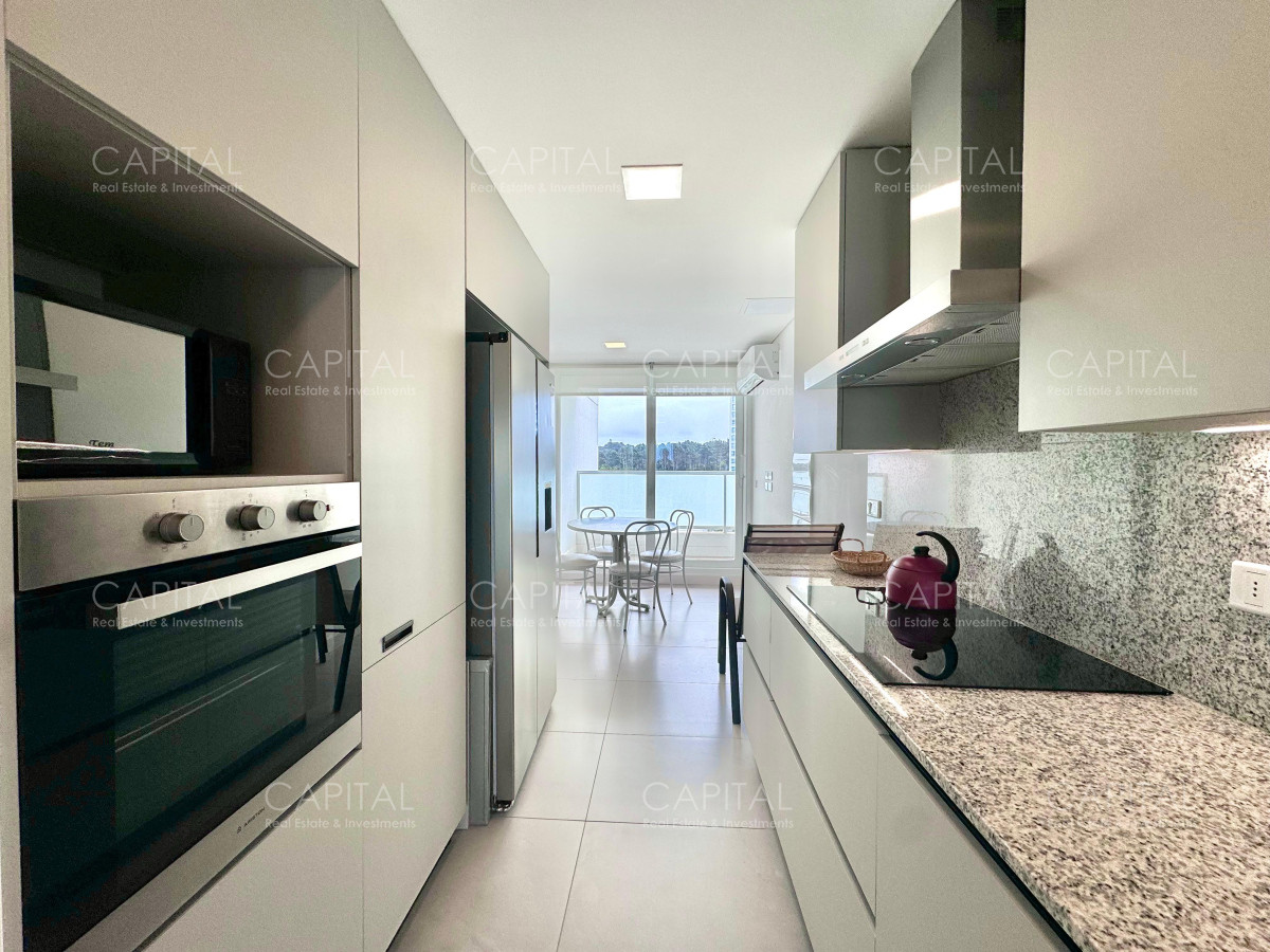 Apartamento ID.37044 - Le Parc Tres de tres dormitorios en suite mas servicio, esquinero en alquiler