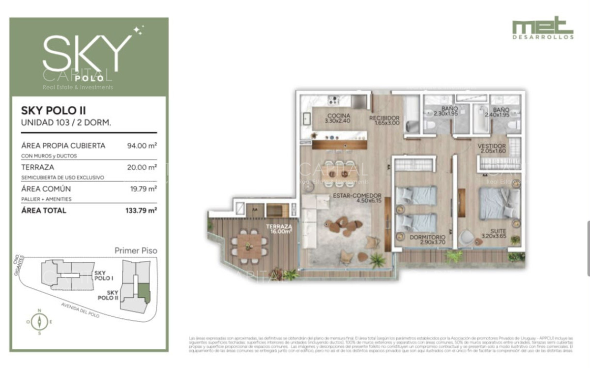 Apartamento ID.40454 - Apartamento de dos dormitorios en venta zona Carrasco sobre Av. del Polo
