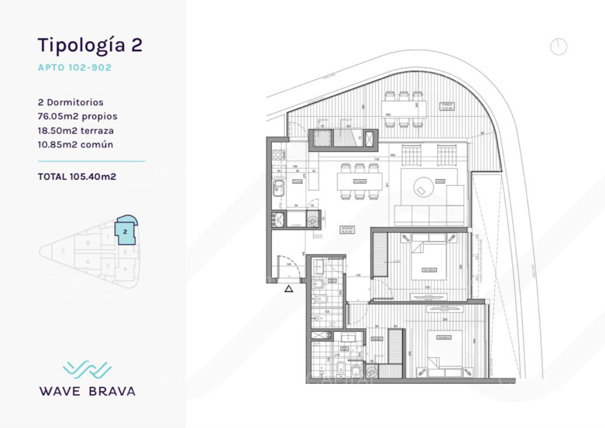 Apartamento ID.34710 - Departamento en Venta a Estrenar en Playa Brava, Punta del Este