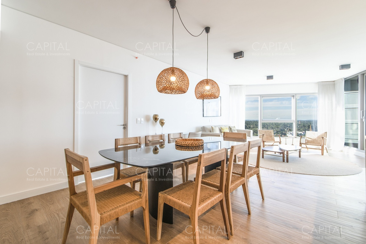 Apartamento ID.34062 - TRUMP TOWER Apartamento primera linea en Playa Brava, Punta del Este dos dormitorios en Alquiler Anual