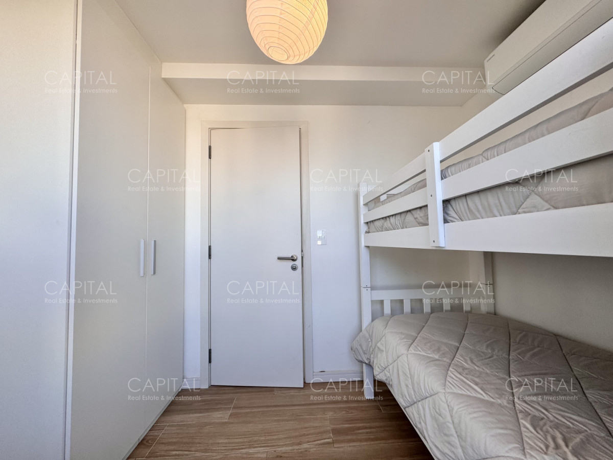 Apartamento ID.40075 - Apartamento de dos dormitorios con vista al Mar, Playa Brava, Punta del Este.