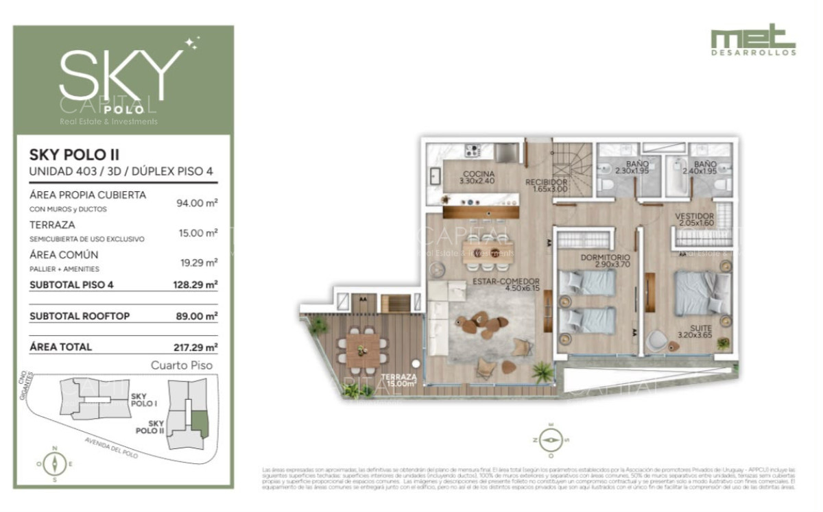 Apartamento ID.40457 - Apartamento duplex con parrillero propio en venta zona Carrasco