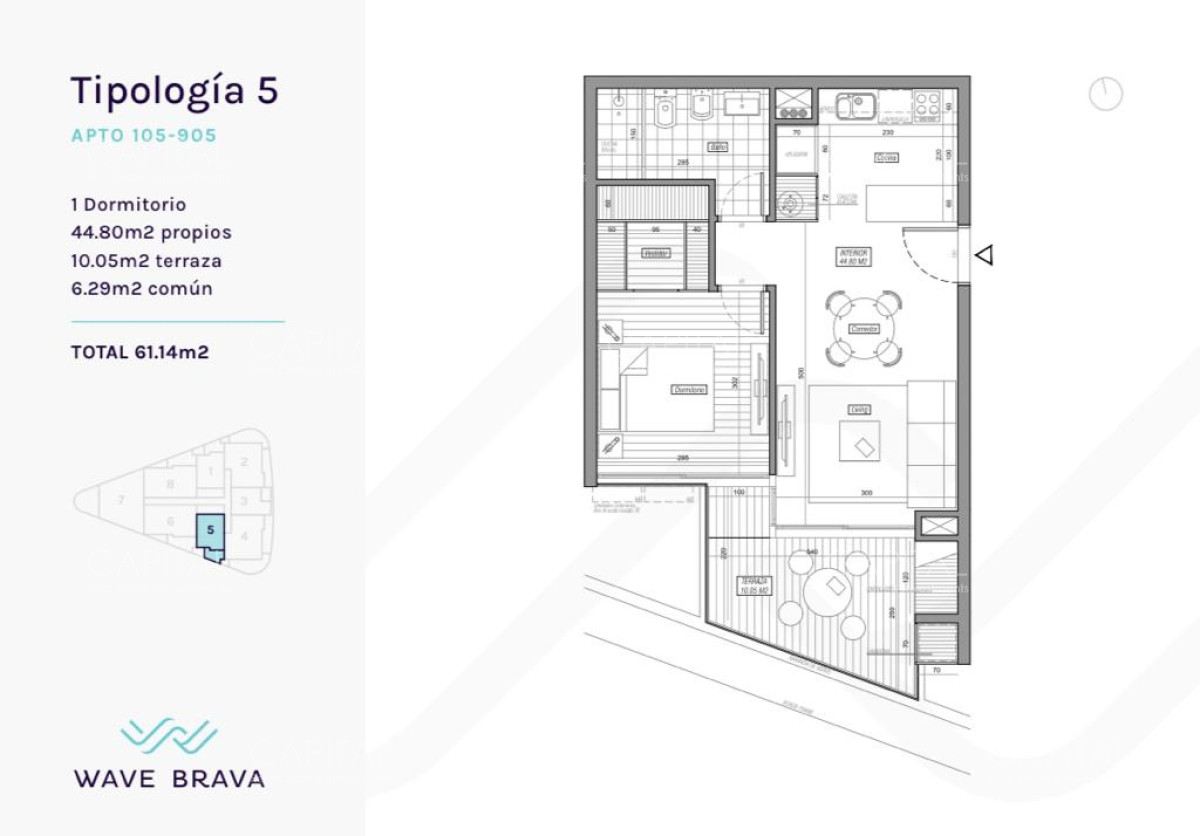 Departamento en Venta a Estrenar en Playa Brava, Punta del Este  - CCP34733A