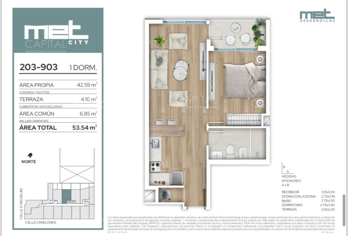 Apartamento ID.40368 - Apartamento de un dormitorio en venta en el Centro de Montevideo. 