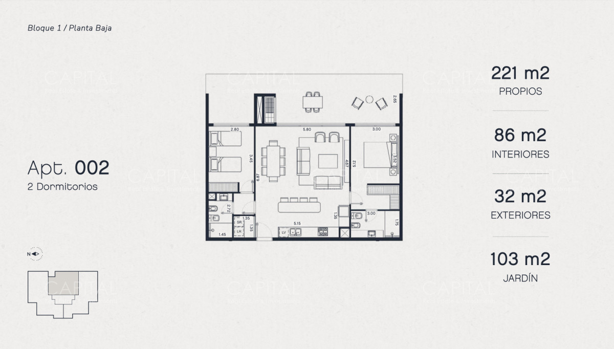 Apartamento ID.39308 - Departamento 2 dormitorios en proyecto Pausa en Montoya