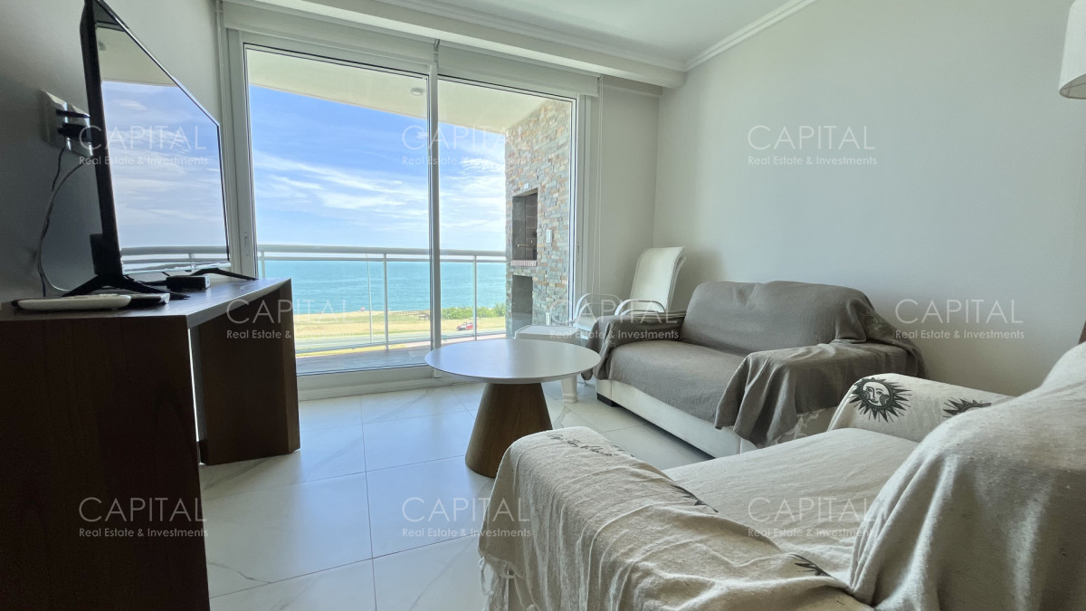 Apartamento ID.34329 - Apartamento de un dormitorio y medio en alquiler temporal, frente al mar en playa mansa.