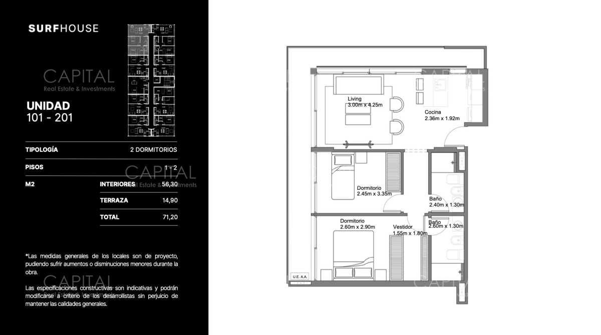 Apartamento ID.39366 - Departamento de 2 dormitorios en Pozo en La Barra cerca de todo
