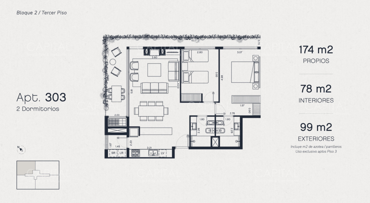 Apartamento ID.39330 - Departamento 2 dormitorios en Pozo en Montoya a pasos del mar