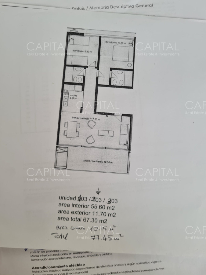 Apartamento ID.38051 - Apartamento de dos dormitorios con parrillero en venta, Punta del Este.