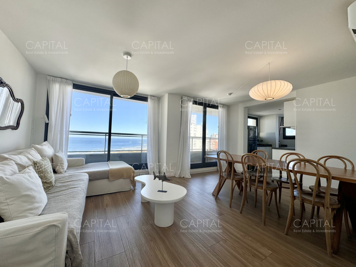 Apartamento ID.40075 - Apartamento de dos dormitorios con vista al Mar, Playa Brava, Punta del Este.