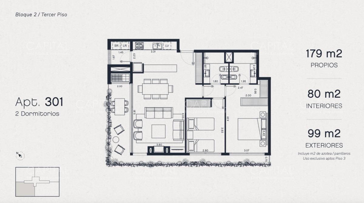 Apartamento ID.39328 - Departamento 2 dormitorios en pozo en Montoya a pasos del mar