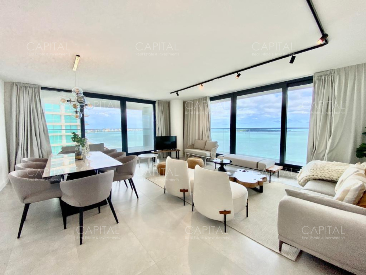 Apartamento ID.34588 - Venetian Punta Del Este Apartamento frente al mar de tres dormitorios mas dependencia en Venta