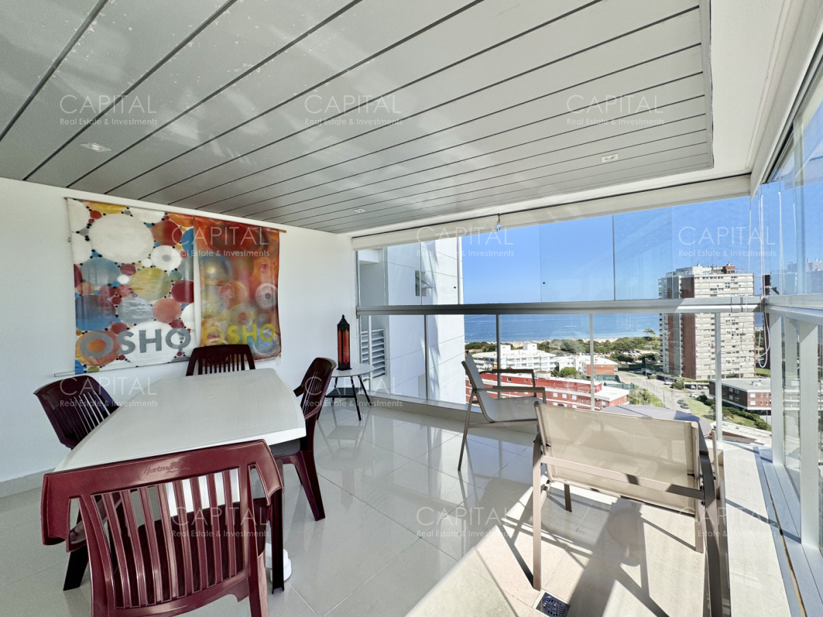Apartamento ID.39738 - Apartamento de dos dormitorios con parrillero propio en alquiler, Playa Mansa, Punta del Este.