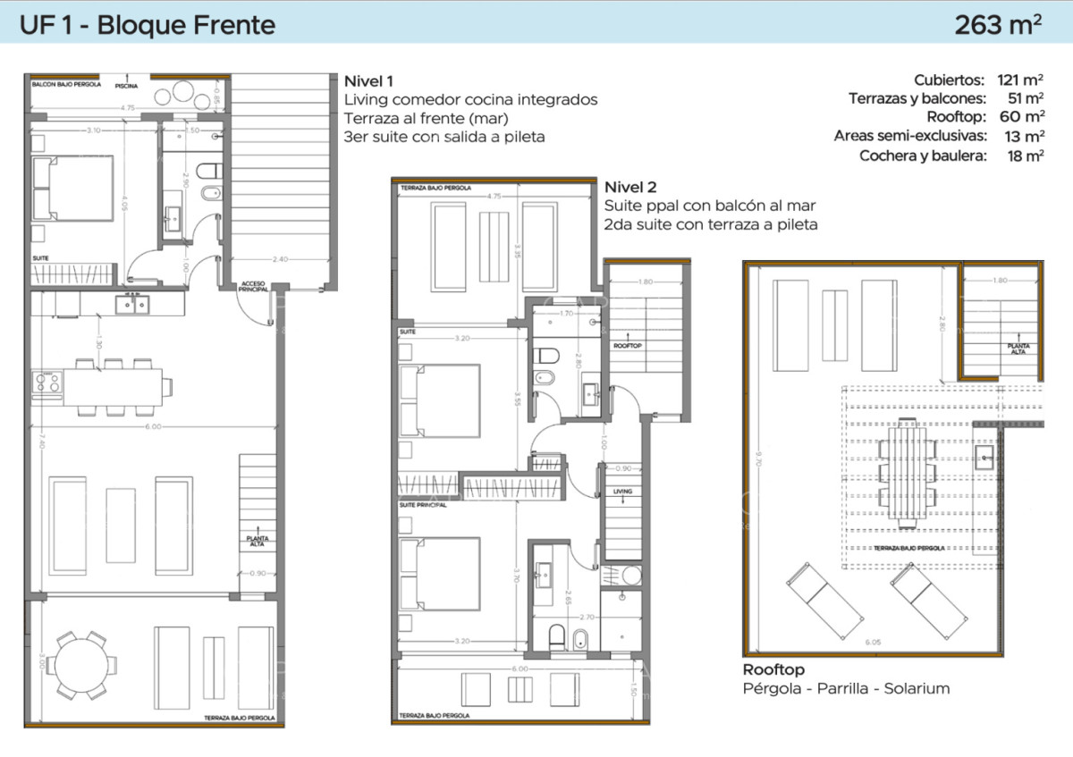 Apartamento ID.39626 - Depto duplex en Pozo en Manantiales a solo 100 mts de Bikini Beach