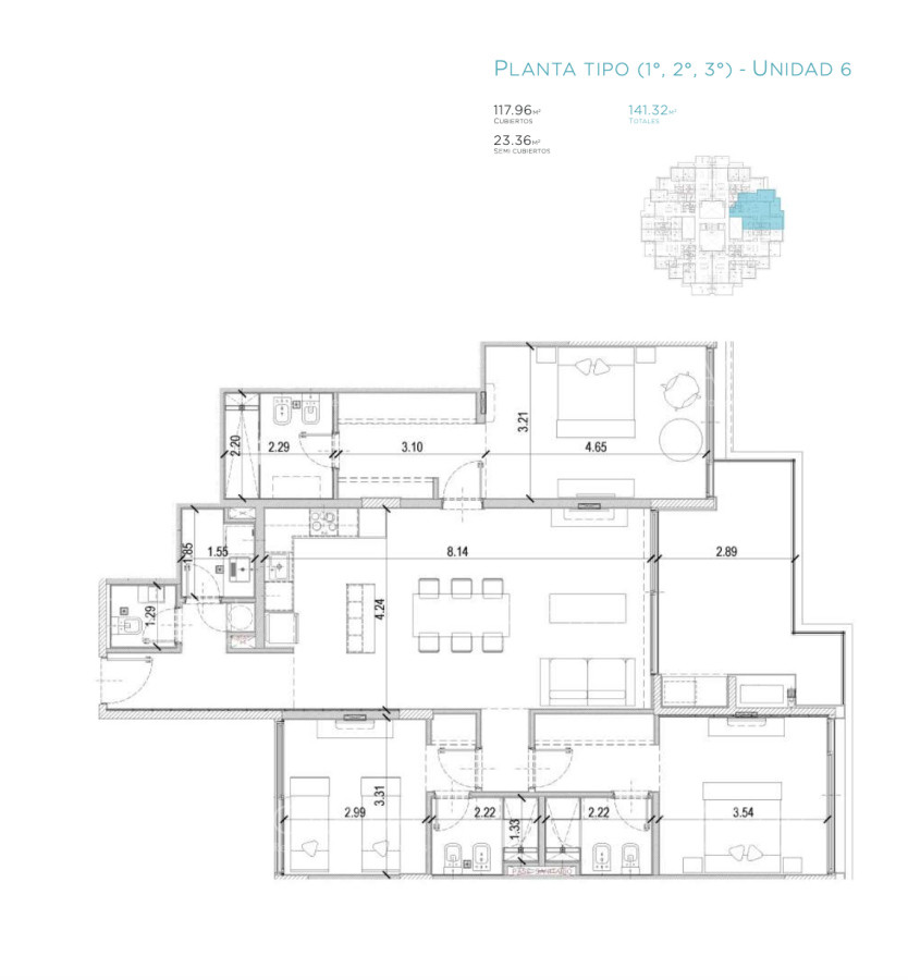 Apartamento ID.37542 - Departamento de 3 dormitorios en Sense Manantiales 
