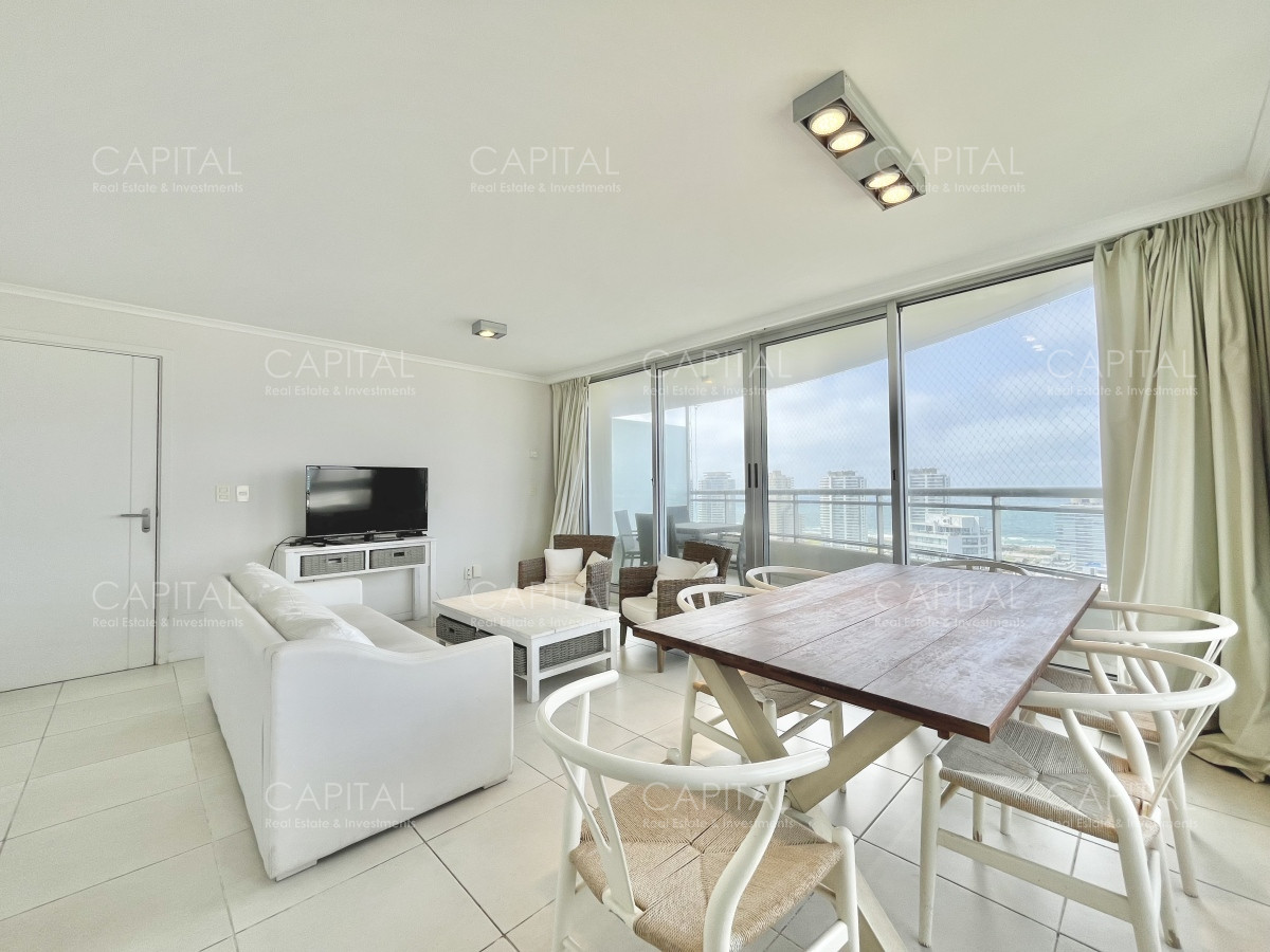 Apartamento ID.34303 - Apartamento de dos dormitorios en alquiler anual en playa brava, punta del este.