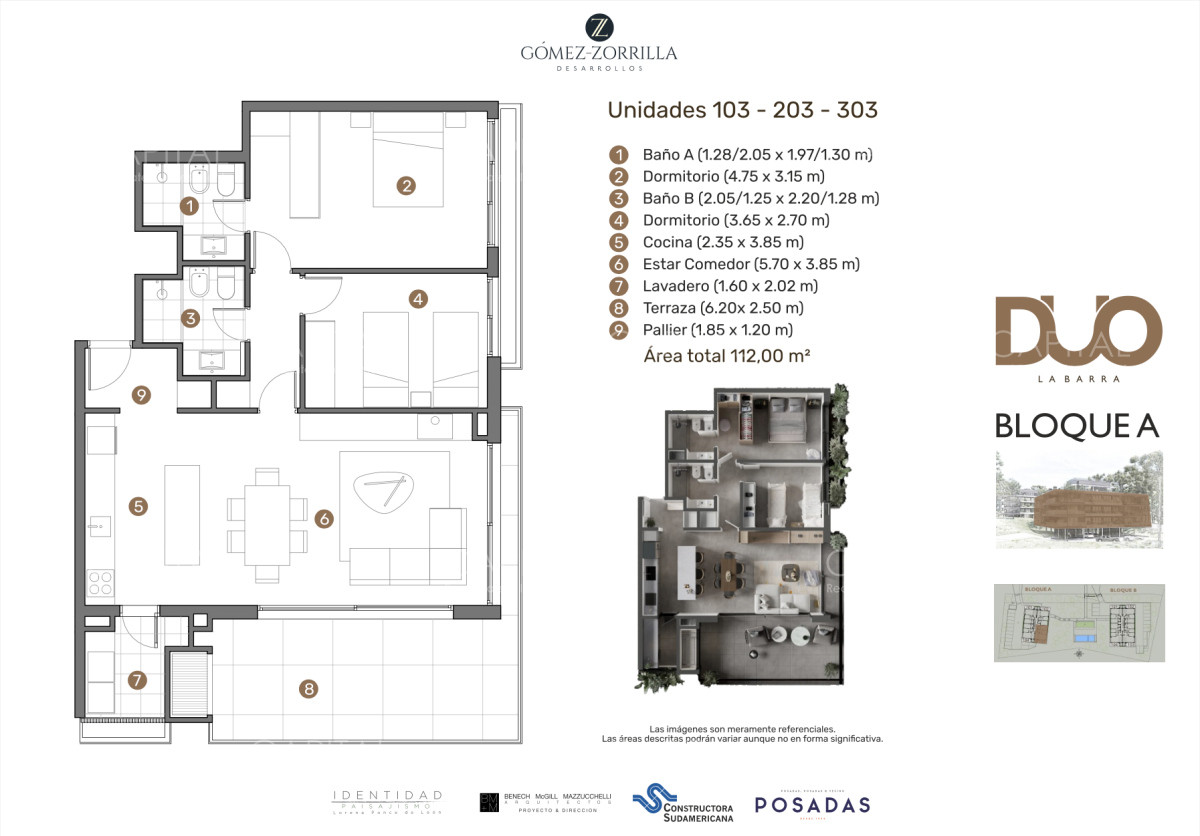 Apartamento ID.37975 - DUO Proyecto en La Barra ideal para vivir todo el año
