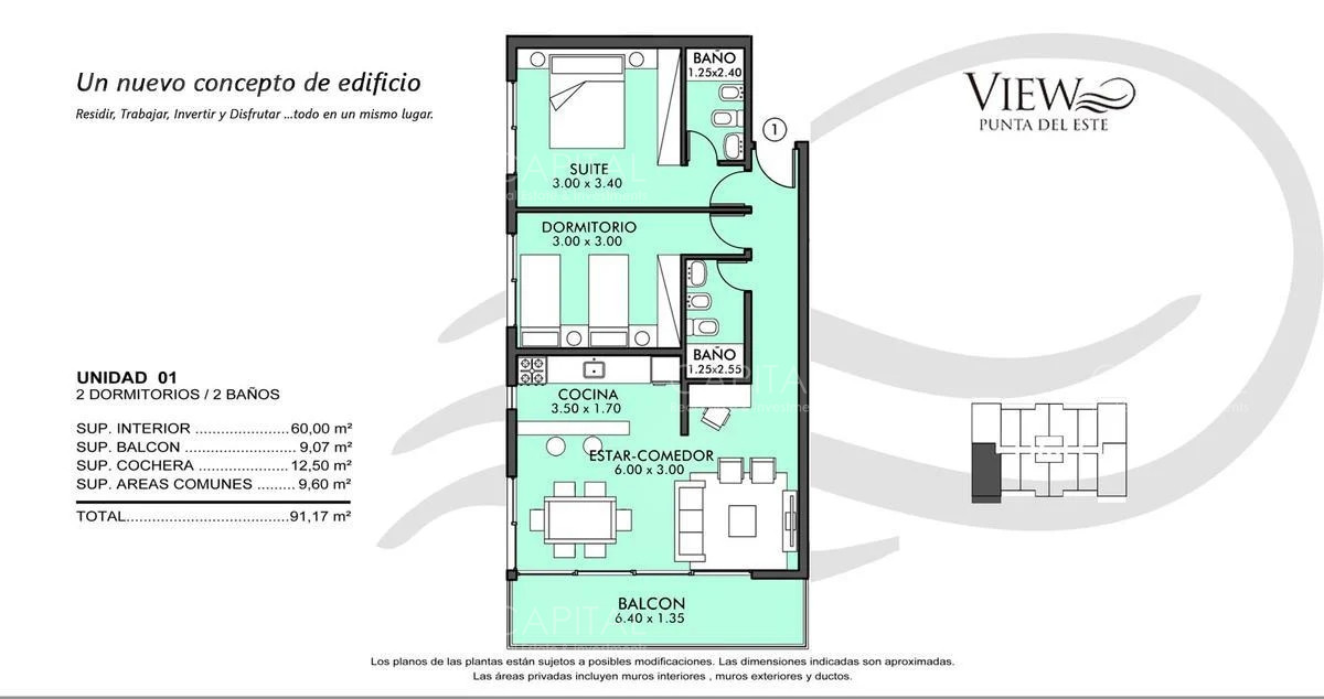 Apartamento ID.34400 - Apartamento en Venta a Estrenar de Dos Dormitorios Zona Aidy Gril, Punta del Este