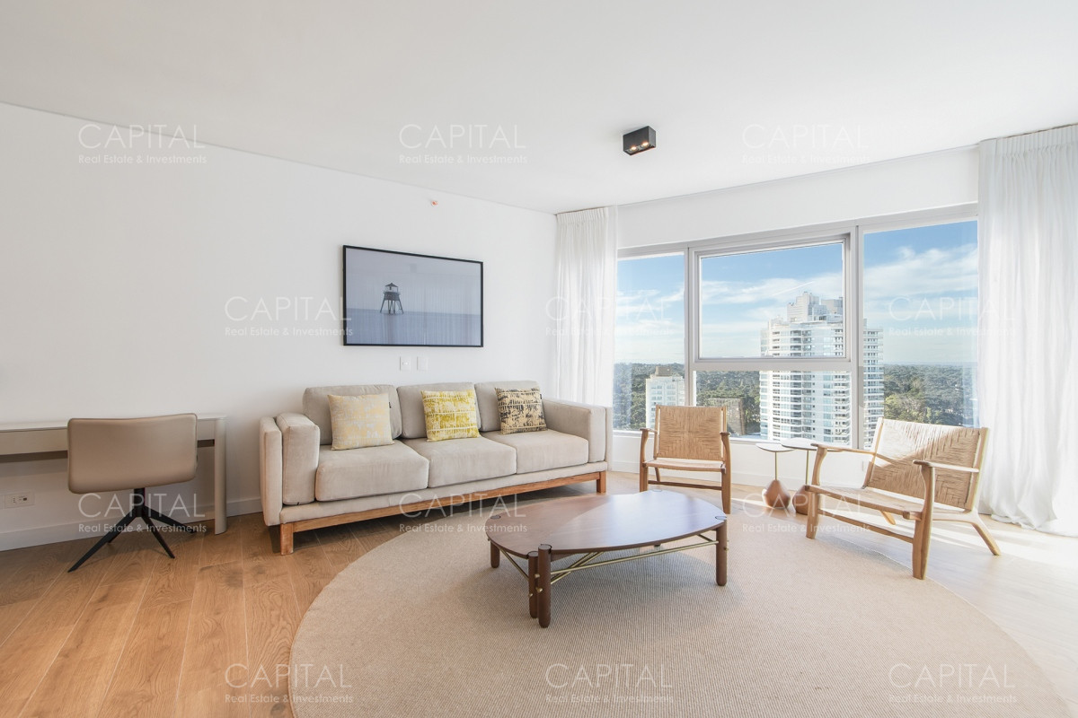 Apartamento ID.34062 - TRUMP TOWER Apartamento primera linea en Playa Brava, Punta del Este dos dormitorios en Alquiler Anual