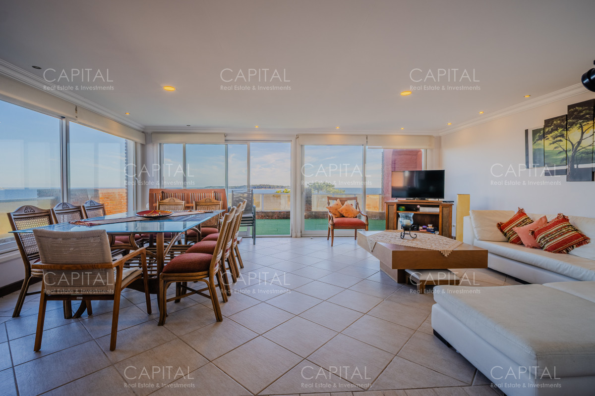 Apartamento ID.38440 - Penthouse de 3 dormitorios  y servicio  en primera linea Playa Mansa