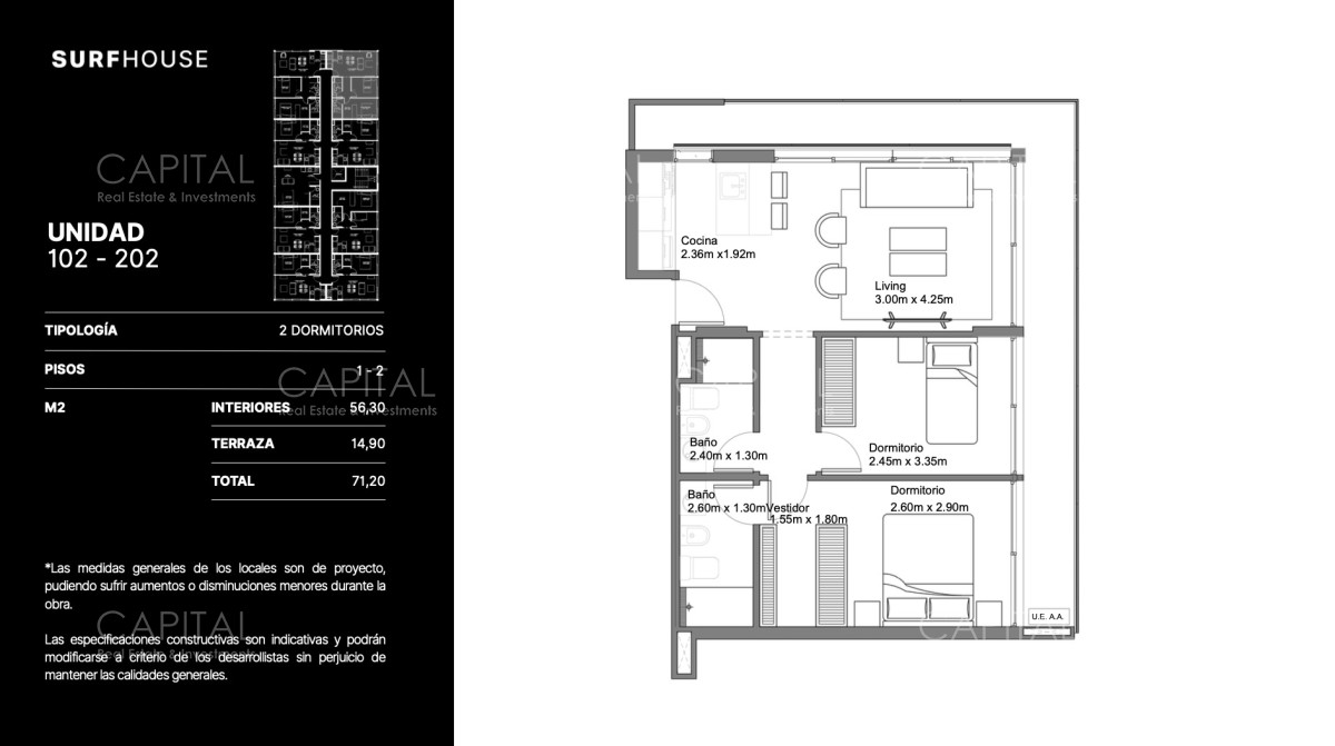 Apartamento ID.39367 - Departamento de 2 dormitorios en Pozo en La Barra cerca de todo
