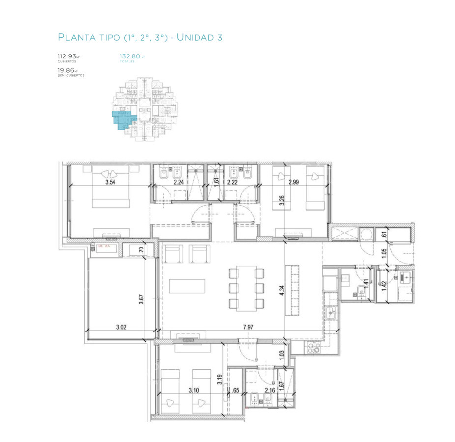 Apartamento ID.37545 - Departamento de 3 dormitorios en Sense Manantiales 