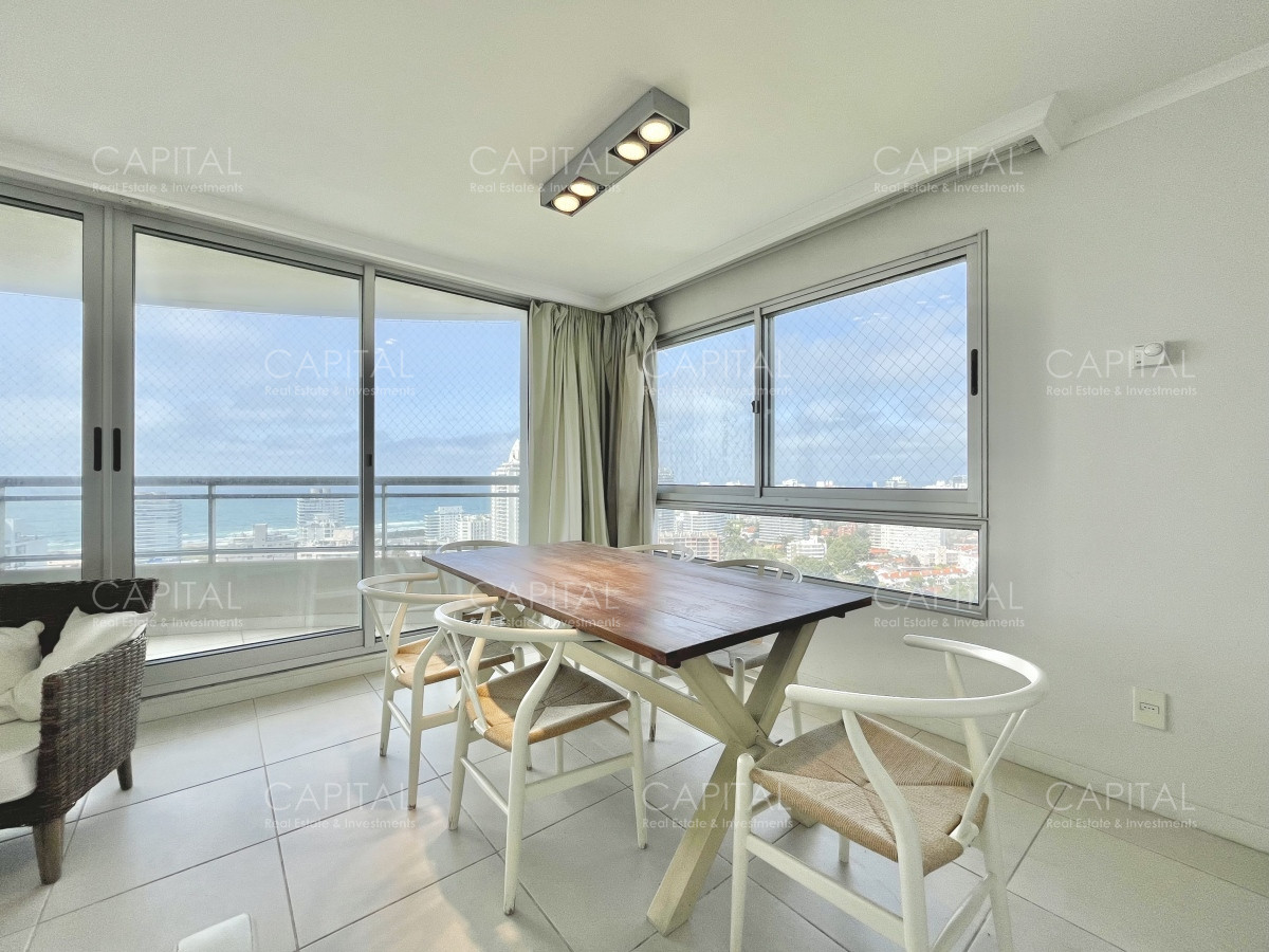 Apartamento ID.34303 - Apartamento de dos dormitorios en alquiler anual en playa brava, punta del este.