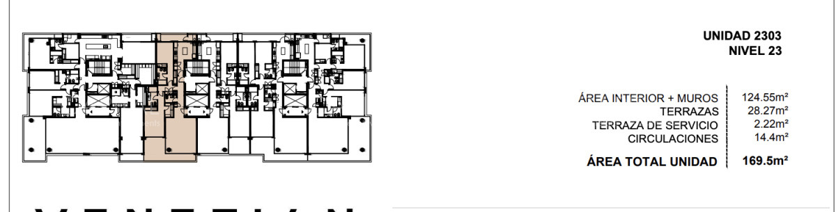 Apartamento ID.38590 - Venetian Dos Dormitorios en Venta con Garaje