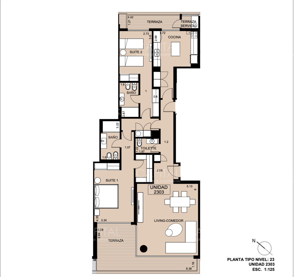 Apartamento ID.38590 - Venetian Dos Dormitorios en Venta con Garaje