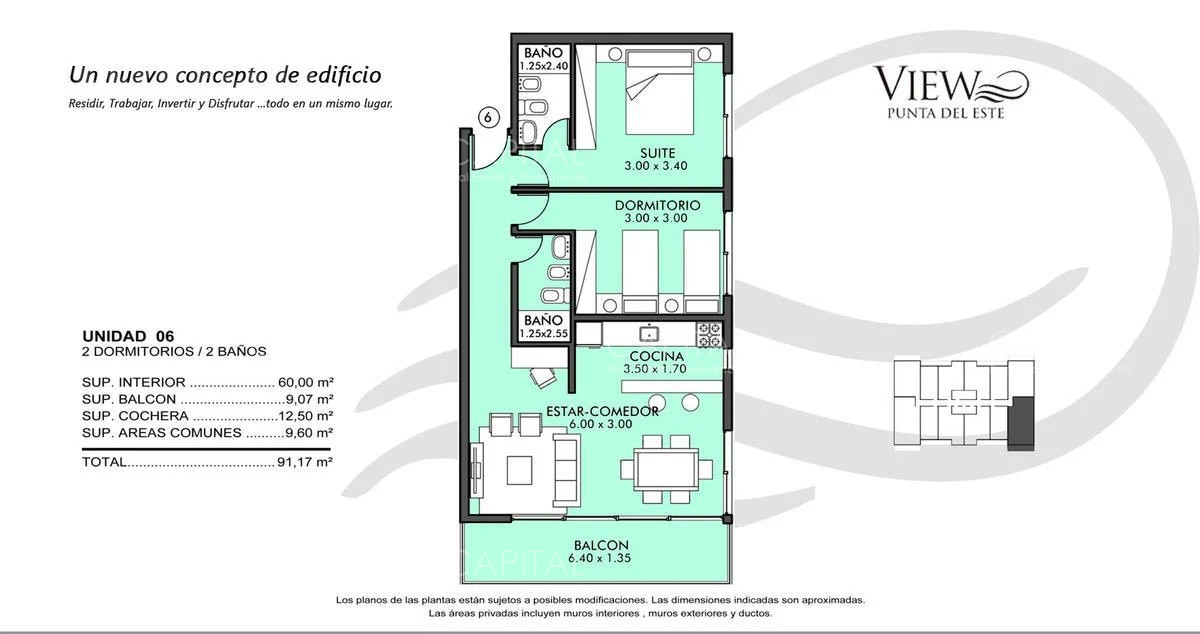 Apartamento ID.34355 - Apartamento en Venta a Estrenar de Dos Dormitorios Zona Aidy Gril, Punta del Este