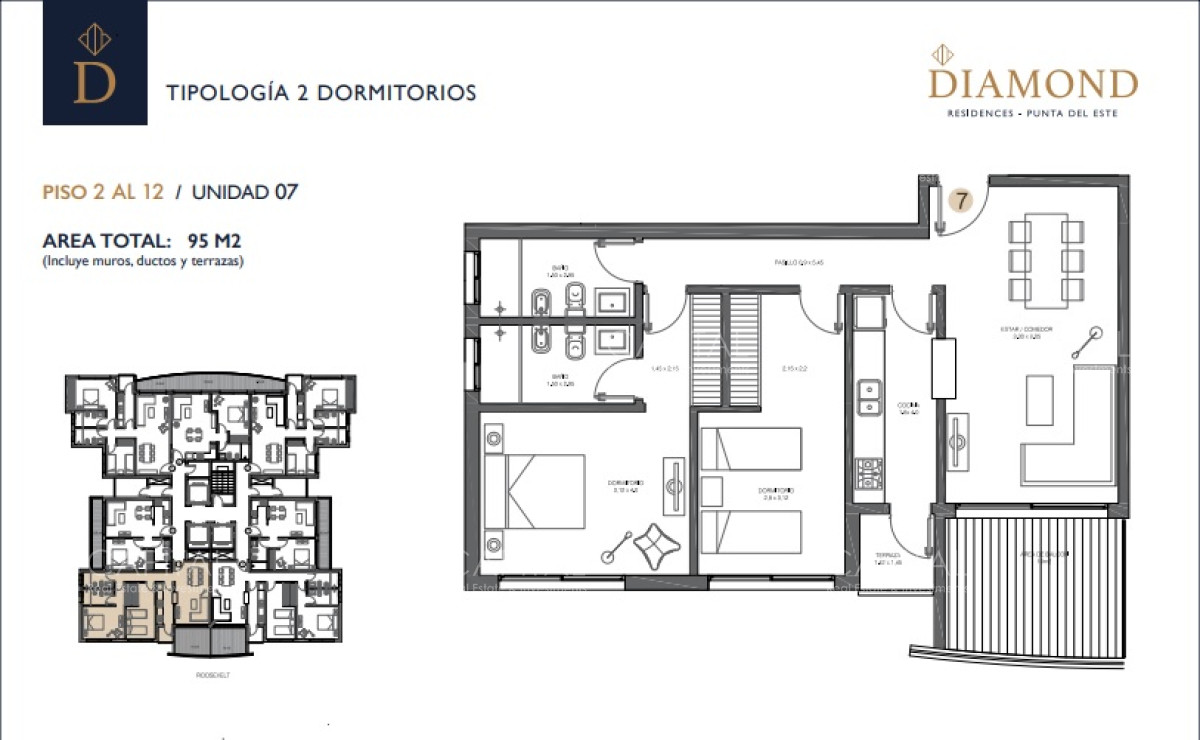 Apartamento ID.32611 - Venta departamento dos dormitorios a estrenar Roosevelt Punta del Este Mansa