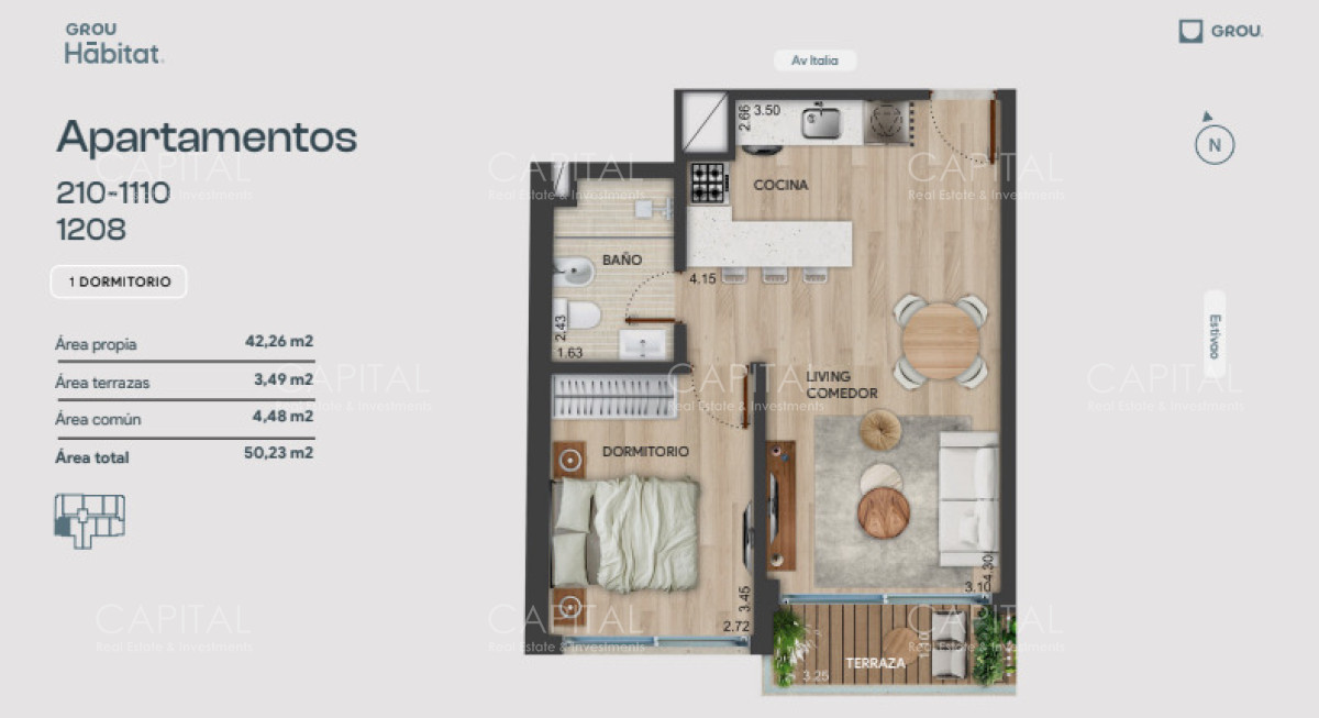 Apartamento ID.38986 - Apartamento Venta 1 dormitorio Parque Batlle