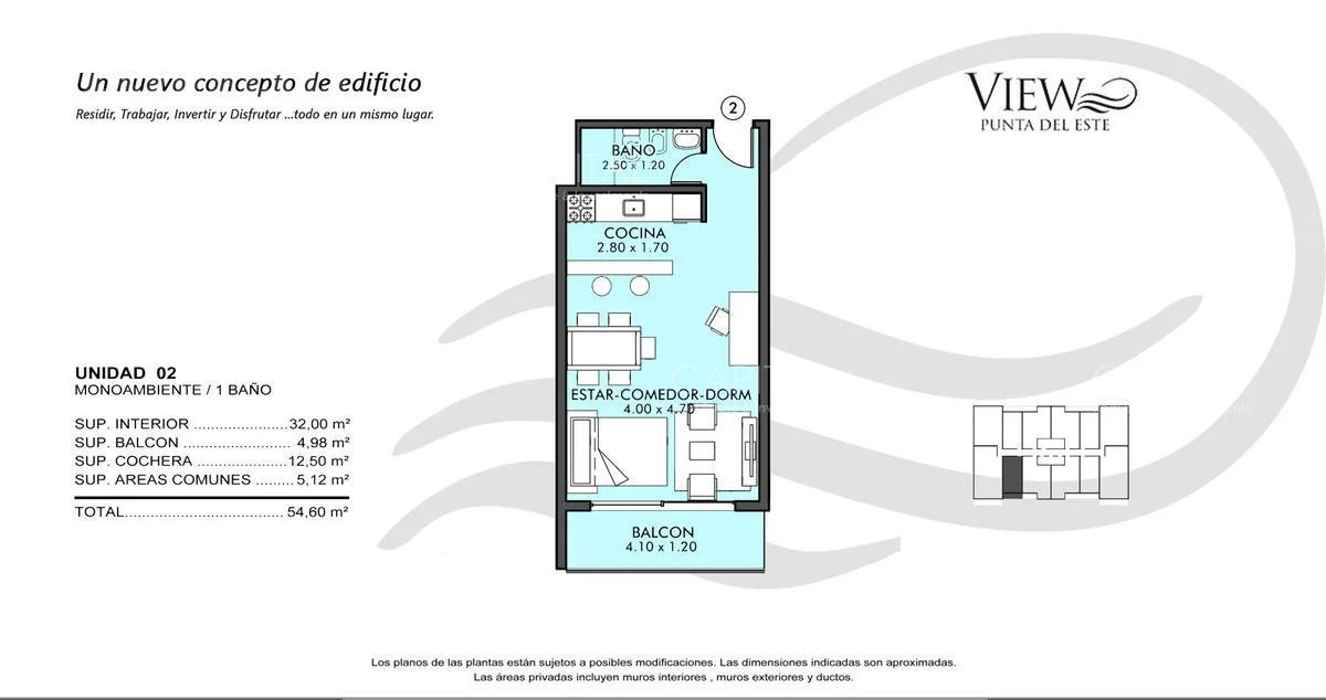 Apartamento ID.34370 - Monoambiente en Venta a Estrenar Zona Aidy Grill ,Punta del Este