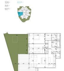 Apartamento de tres dormitorios en Sense Manantiales en Venta