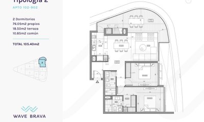 Departamento en Venta a Estrenar en Playa Brava, Punta del Este