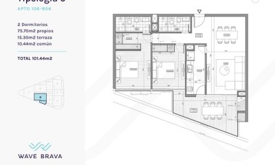 Departamento en Venta a Estrenar en Playa Brava, Punta del Este