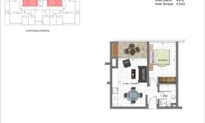 Departamento  en Venta de Un Dormitorio  en Playa Brava de Punta del Este