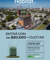 EN VENTA - Habitat - MONOAMBIENTE AL FRENTE -