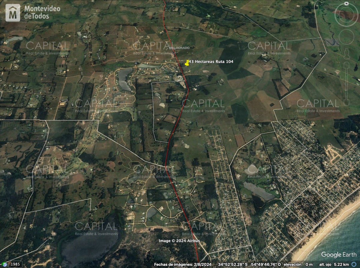 Chacra ID.35457 - Chacra Manantiales Ruta 104 43 hectareas en Venta Frente a MACA Atchugarry Pueblo Mio