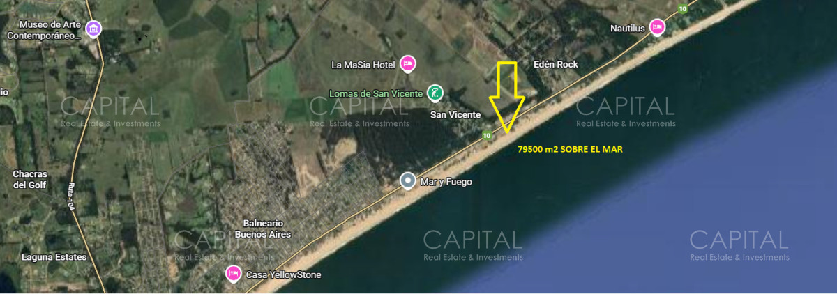 Chacra ID.39340 - OPORTUNIDAD ÚNICA !! San Vicente- José Ignacio79500m2 sobre el mar 