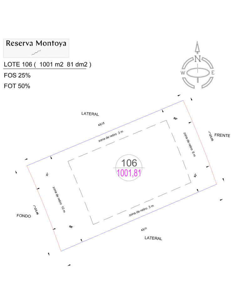 Terreno ID.38486 - Lote en venta en Reserva Montoya segunda linea de Laguna
