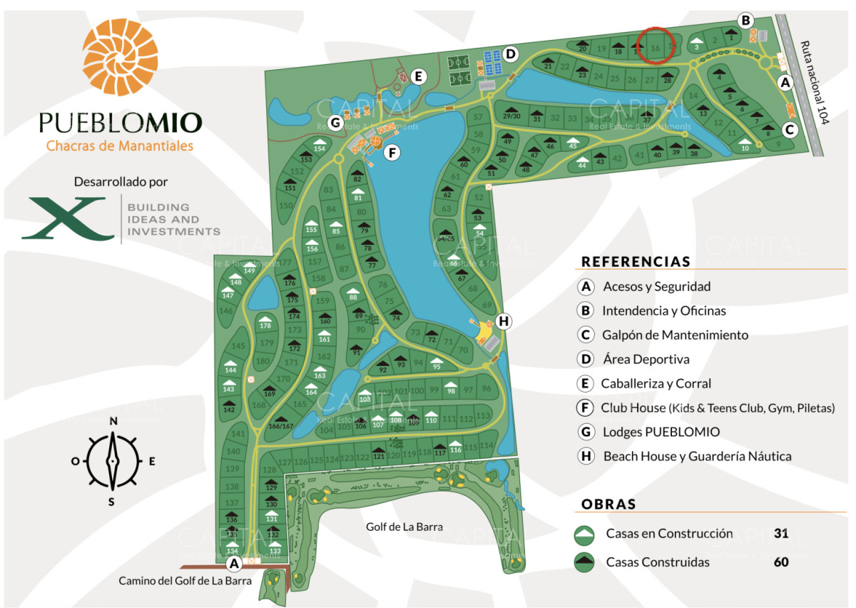 Terreno ID.39631 - Terreno en venta de 4000 mts en Pueblo Mio ruta 104 Manantiales