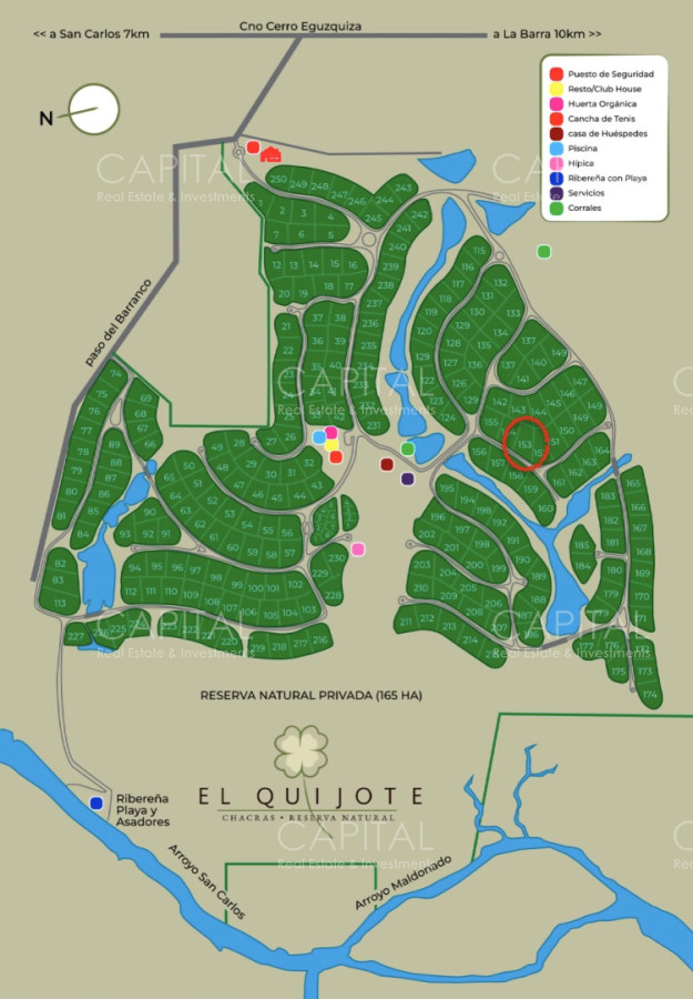 Terreno en venta en barrio cerrado El Quijote En La Barra