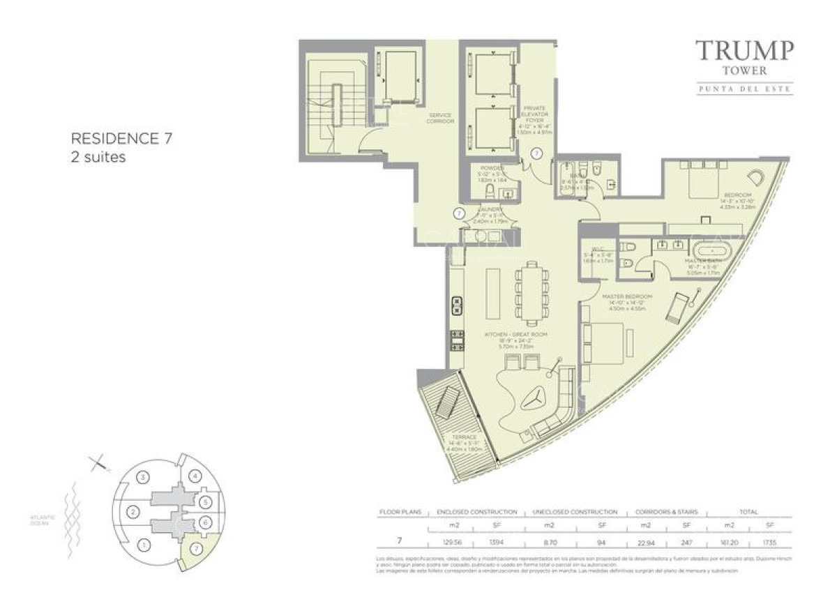 Apartamento ID.38143 - Trump Tower esquinero en venta