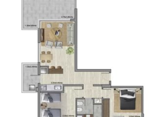VENTA DE APARTAMENTO SIN MUEBLES  2 DORMITORIOS - PLAYA MANSA