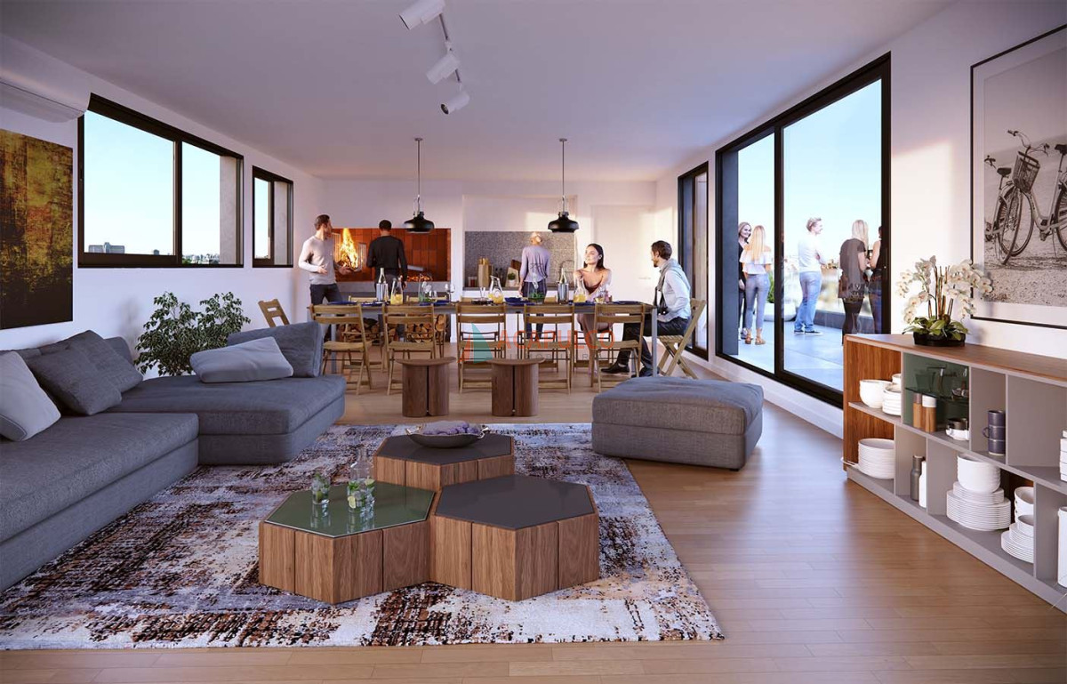 Apartamento Ref.1072 - Venta monoambiente a estrenar Pocitos